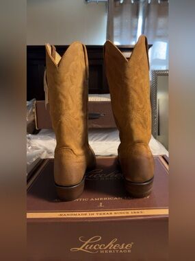 Wesc Tan Suede Western Cowboy Boots